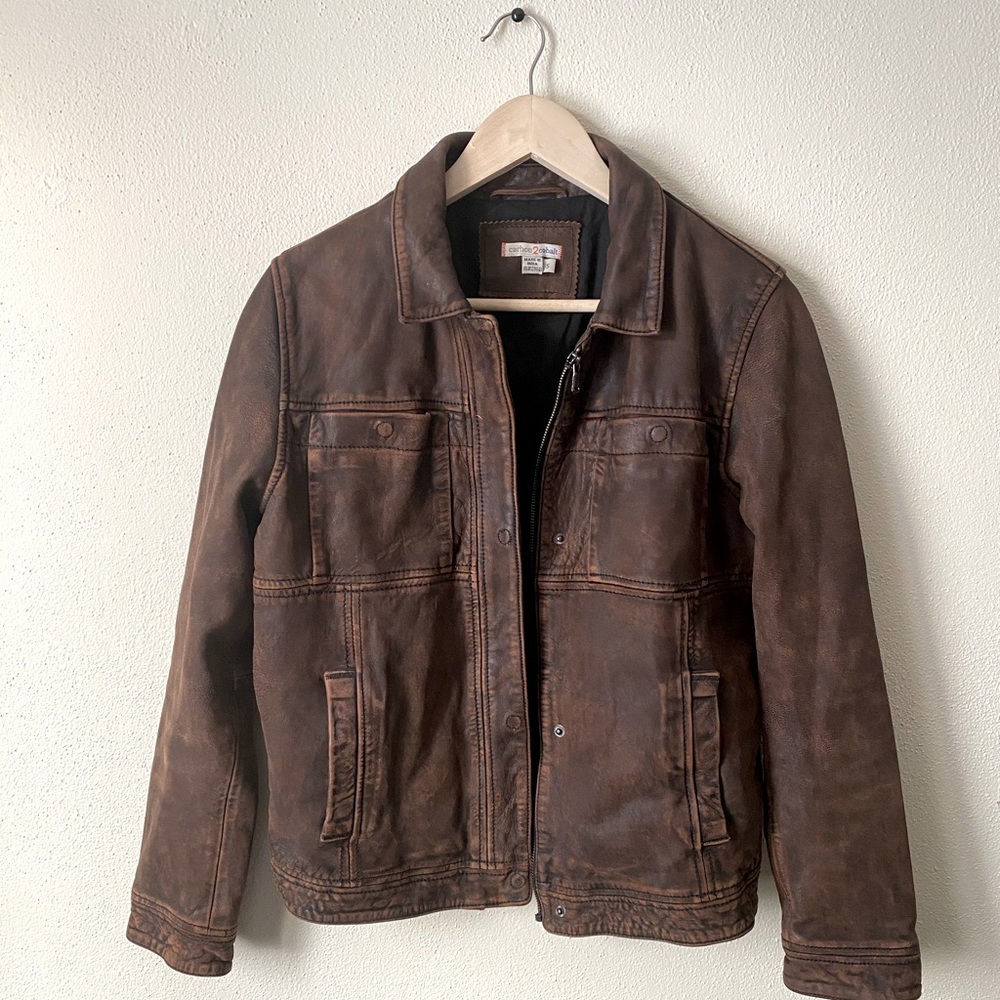 Carbon2Cobalt LAMBSKIN Leather Jacket